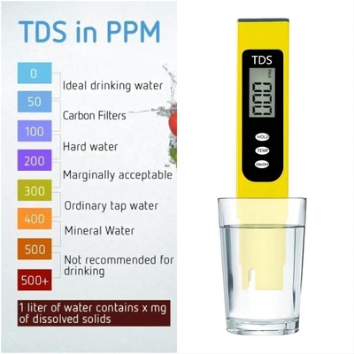 155mm φορητός TDS PH Combo Tester για τη βιομηχανία επεξεργασίας νερού πρότυπα και αποτελεσματικότητα