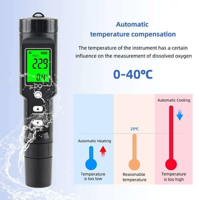 Δείκτης LCD Μετρητής θερμοκρασίας διαλυμένου οξυγόνου Δοκιμαστής DO νερού για ανάλυση υδατοκαλλιέργειας